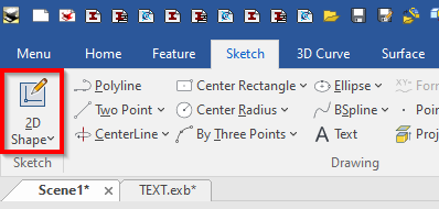 2D Shape IRONCAD