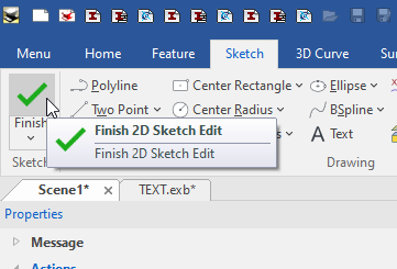 Finish ironcad sketch