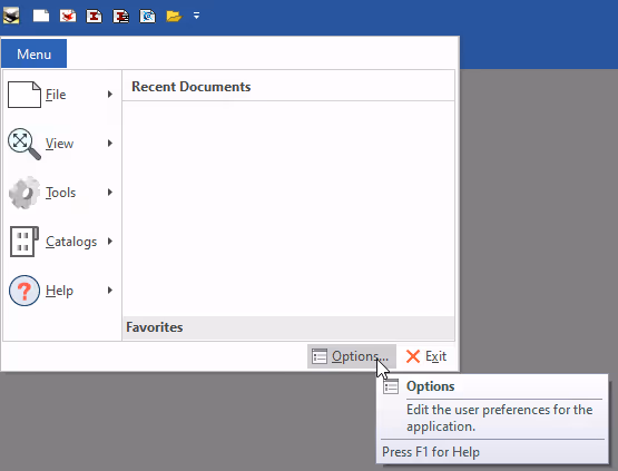 Tools Options Rendering