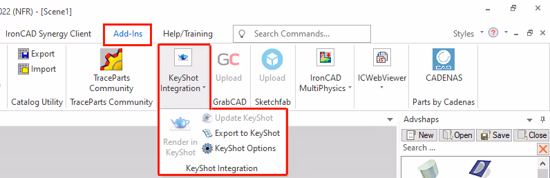KeyShot Add-ins ironcad