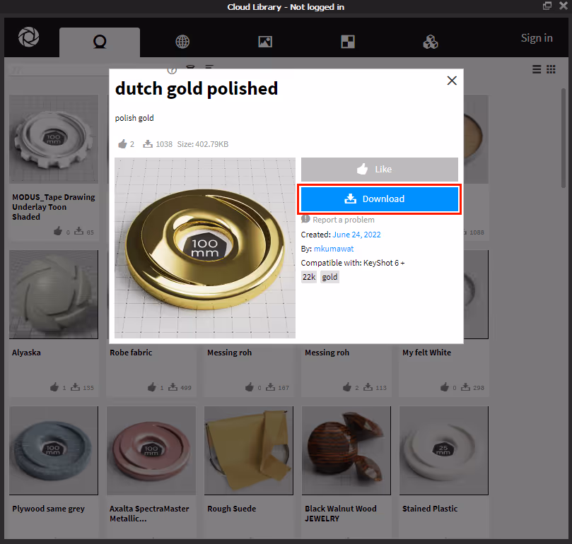 Cloud Library Download KeyShot