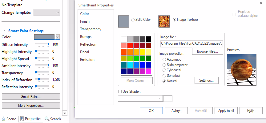 Smart Paint IRONCAD