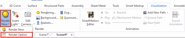 Render Options IRONCAD