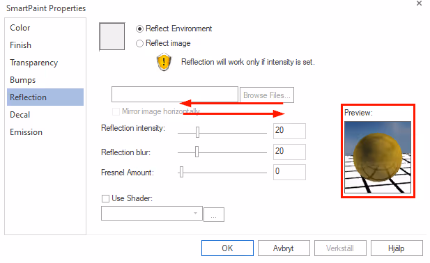 Reflection blur ironcad