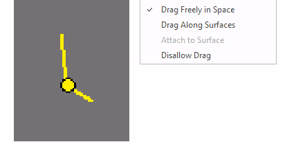 drag freely ironcad