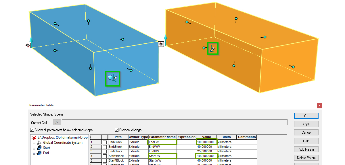 ironcad parameter