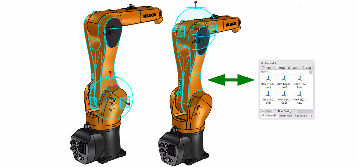 robot ironcad attatchment points