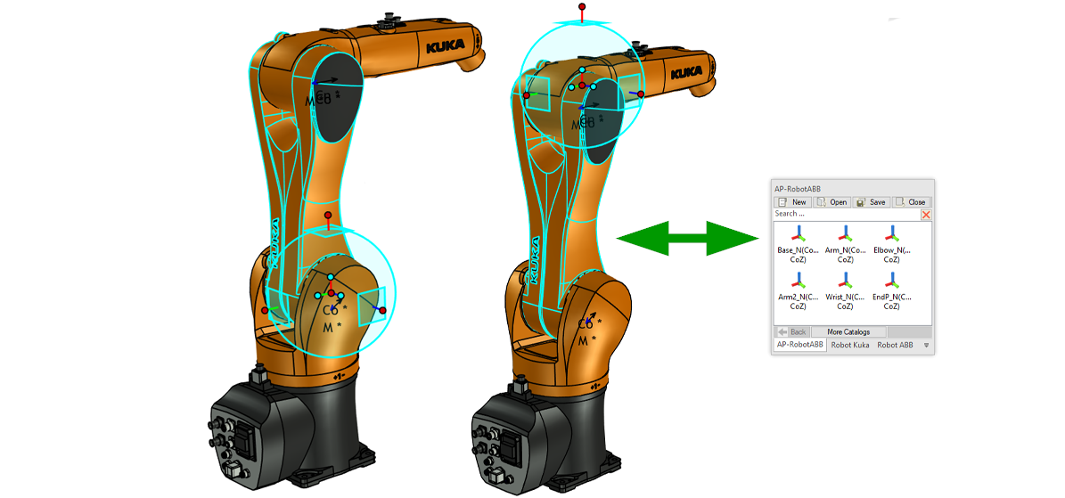 robot ironcad attatchment points