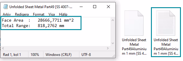 Face to DXF settings