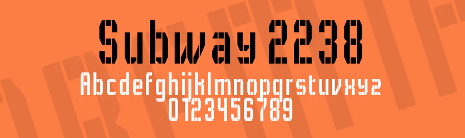 subway 2238 font