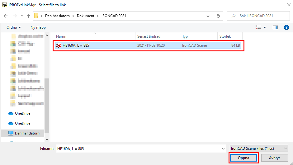 dialogue box ironcad