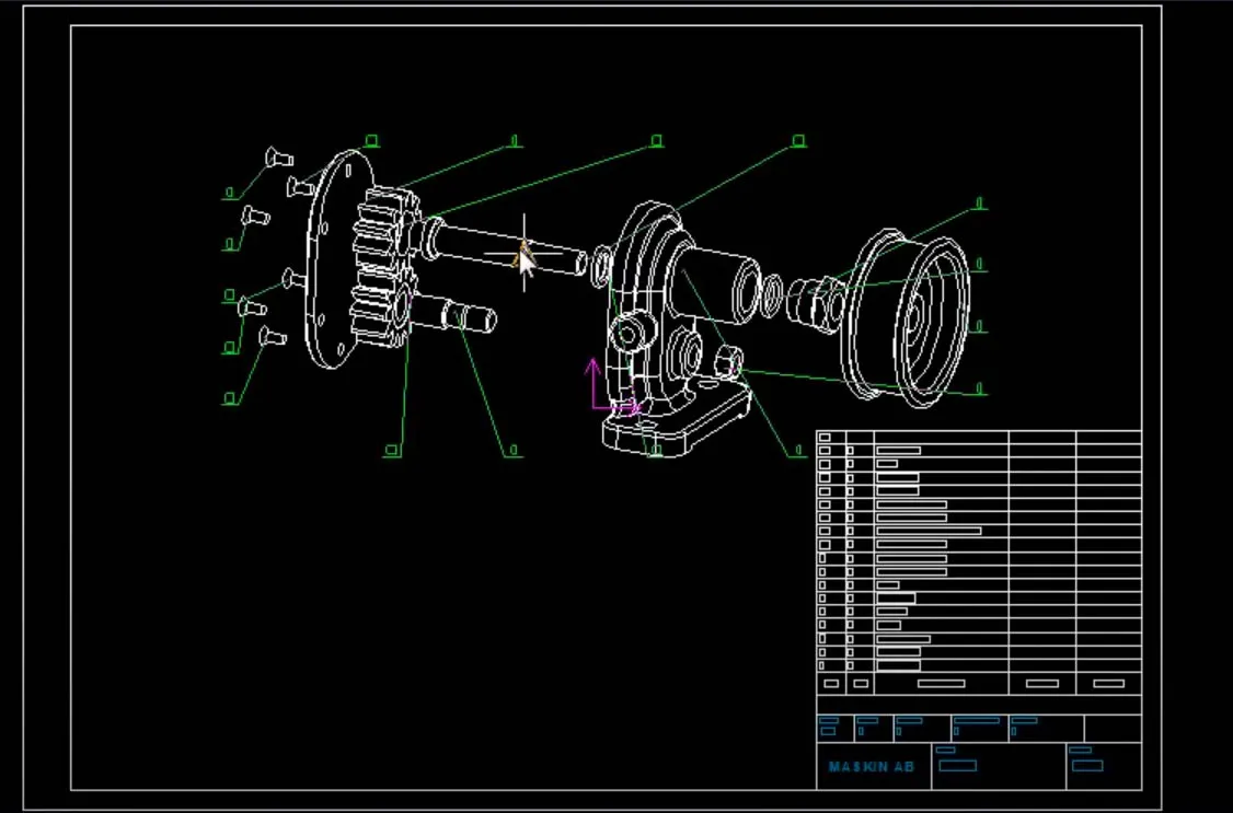 a drawing of a machine