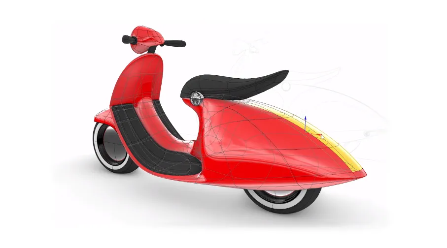 red vespa rhinoceros