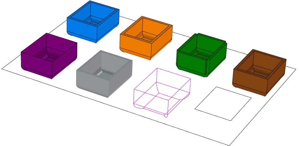 Different types of 3D elements in IRONCAD