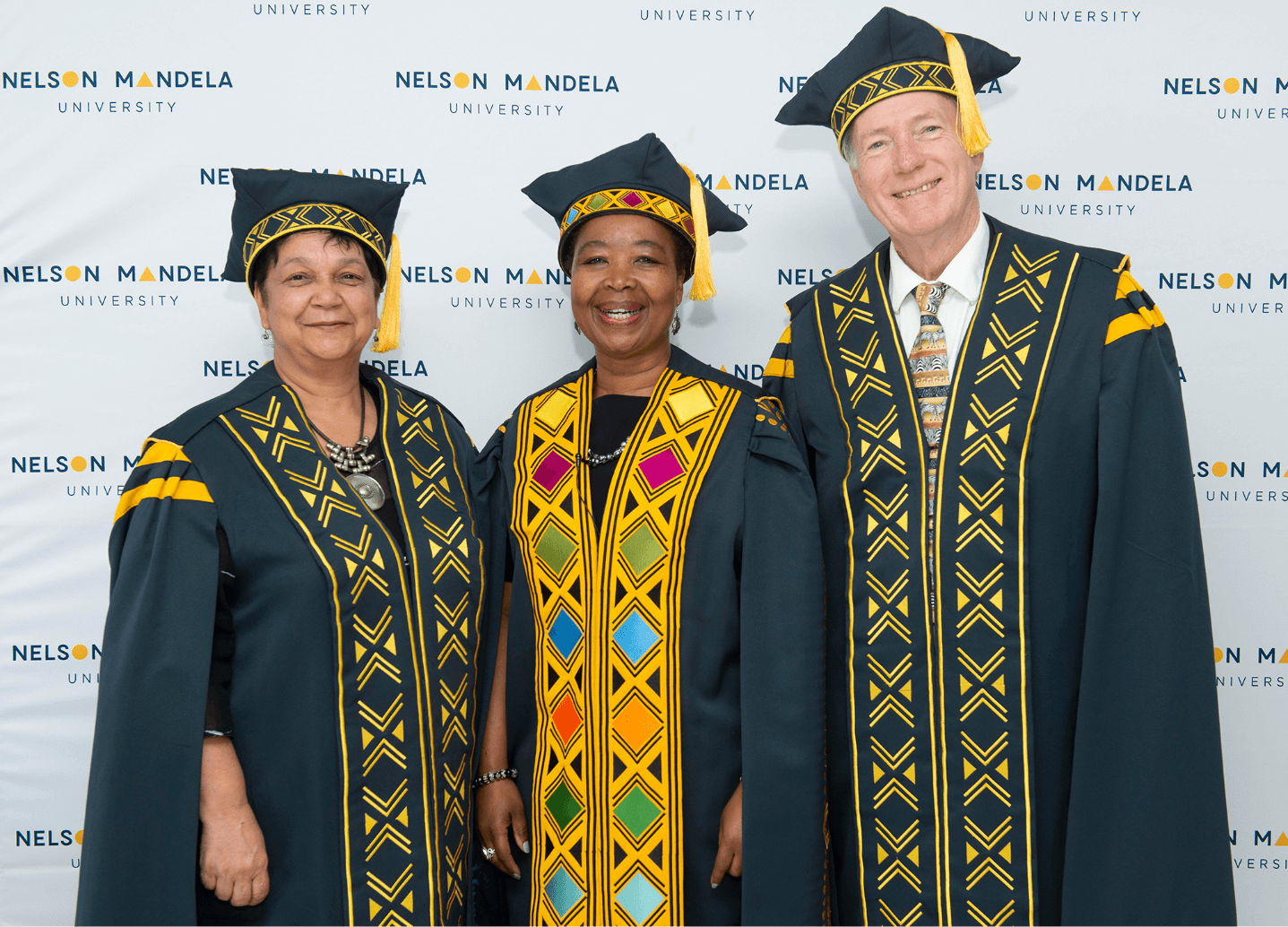 Creative Caterpillar client Nelson Mandela University graduation attire vice cancellor Sibongile Muthwa.