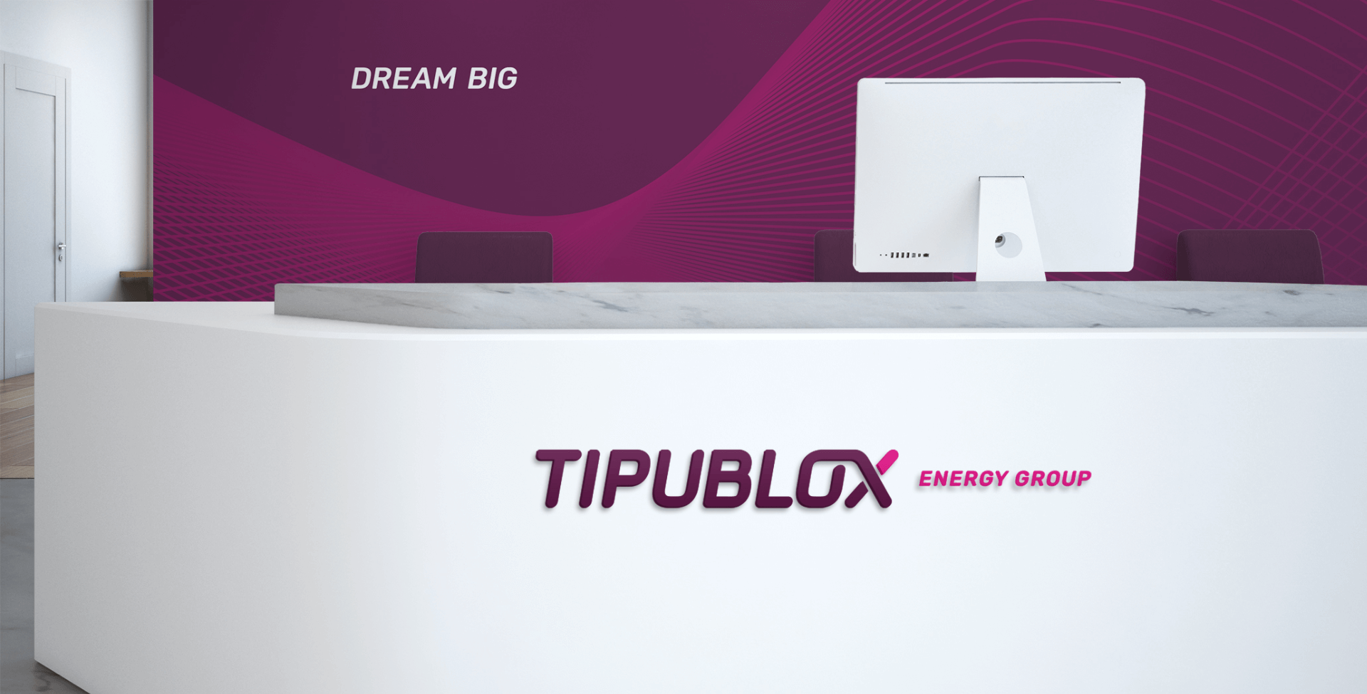 Creative Caterpillar client Tipublox Energy Group reception area.