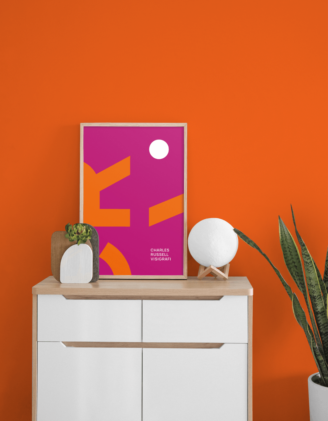 Creative Caterpillar client Charles Russell Visigrafi logo application.