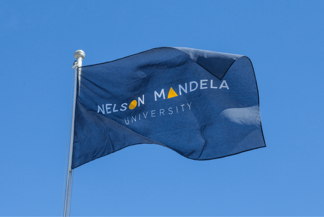 Creative Caterpillar client Nelson Mandela University flag.