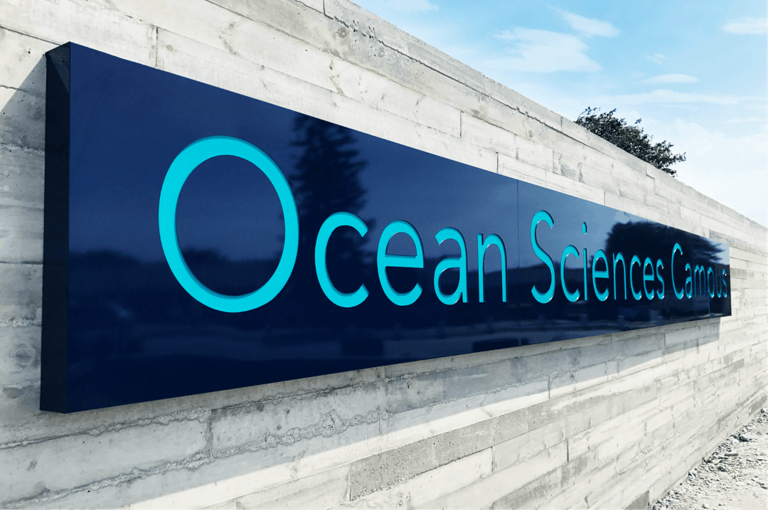 Creative Caterpillar client Nelson Mandela University Ocean Science Campus wall signage.