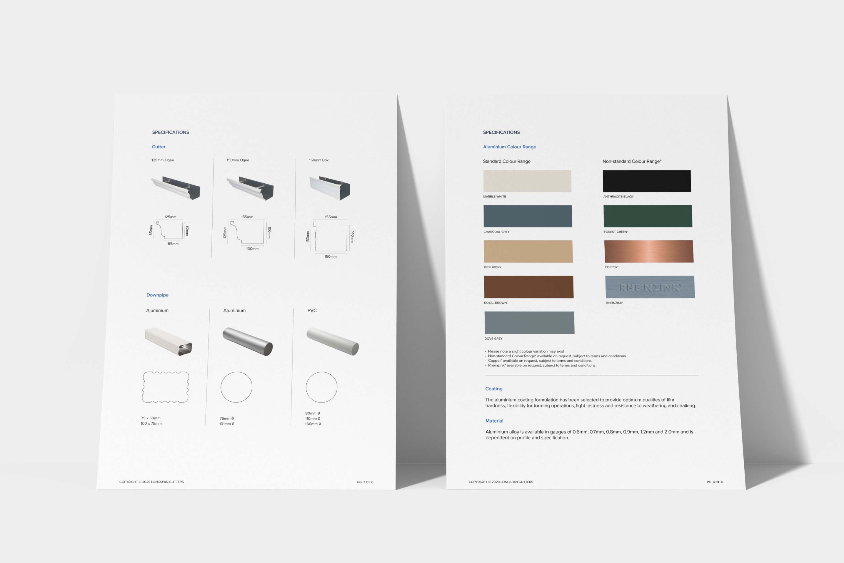 Creative Caterpillar client Longspan Gutters letterhead.