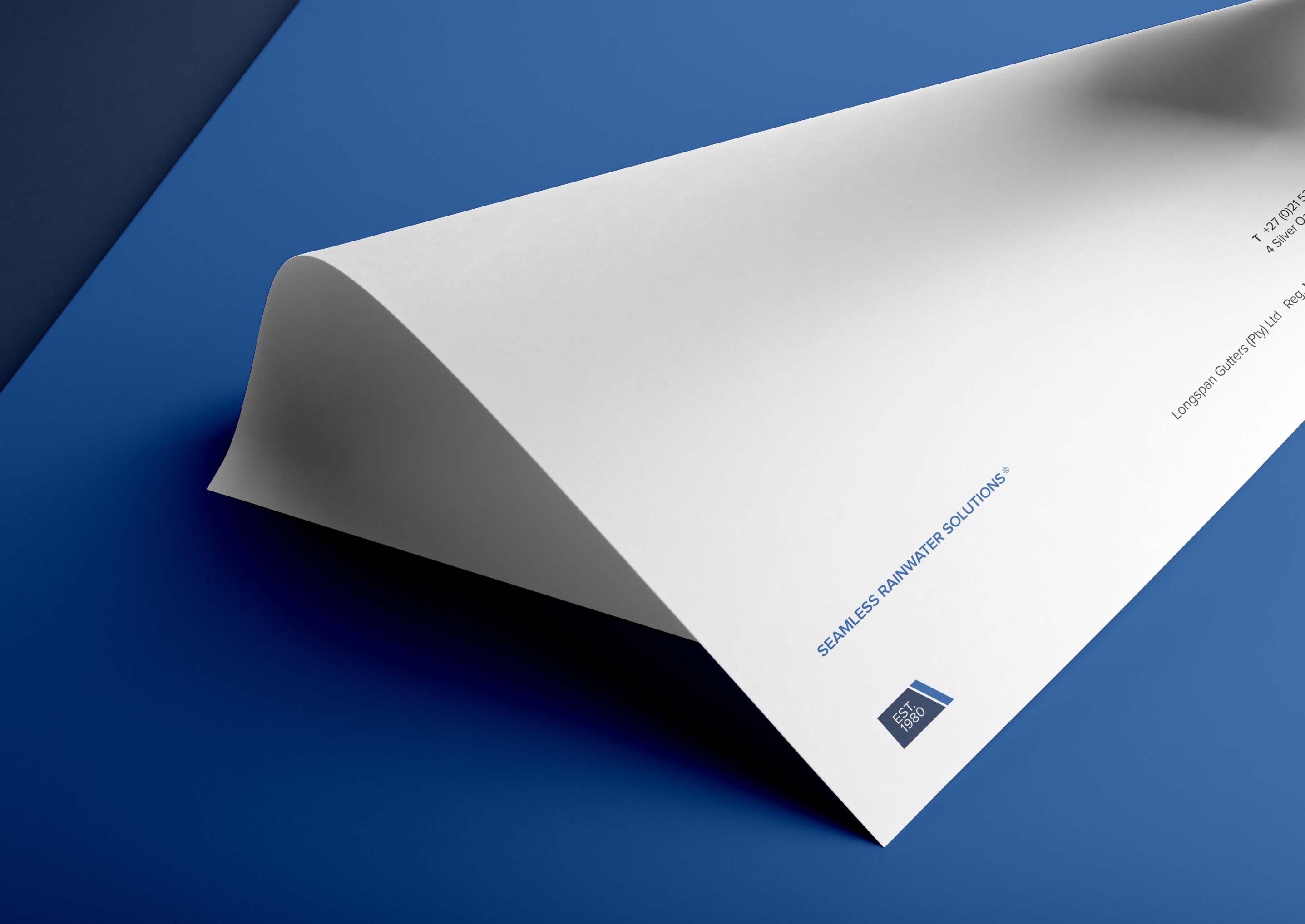 Creative Caterpillar client Longspan Gutters - letterhead.