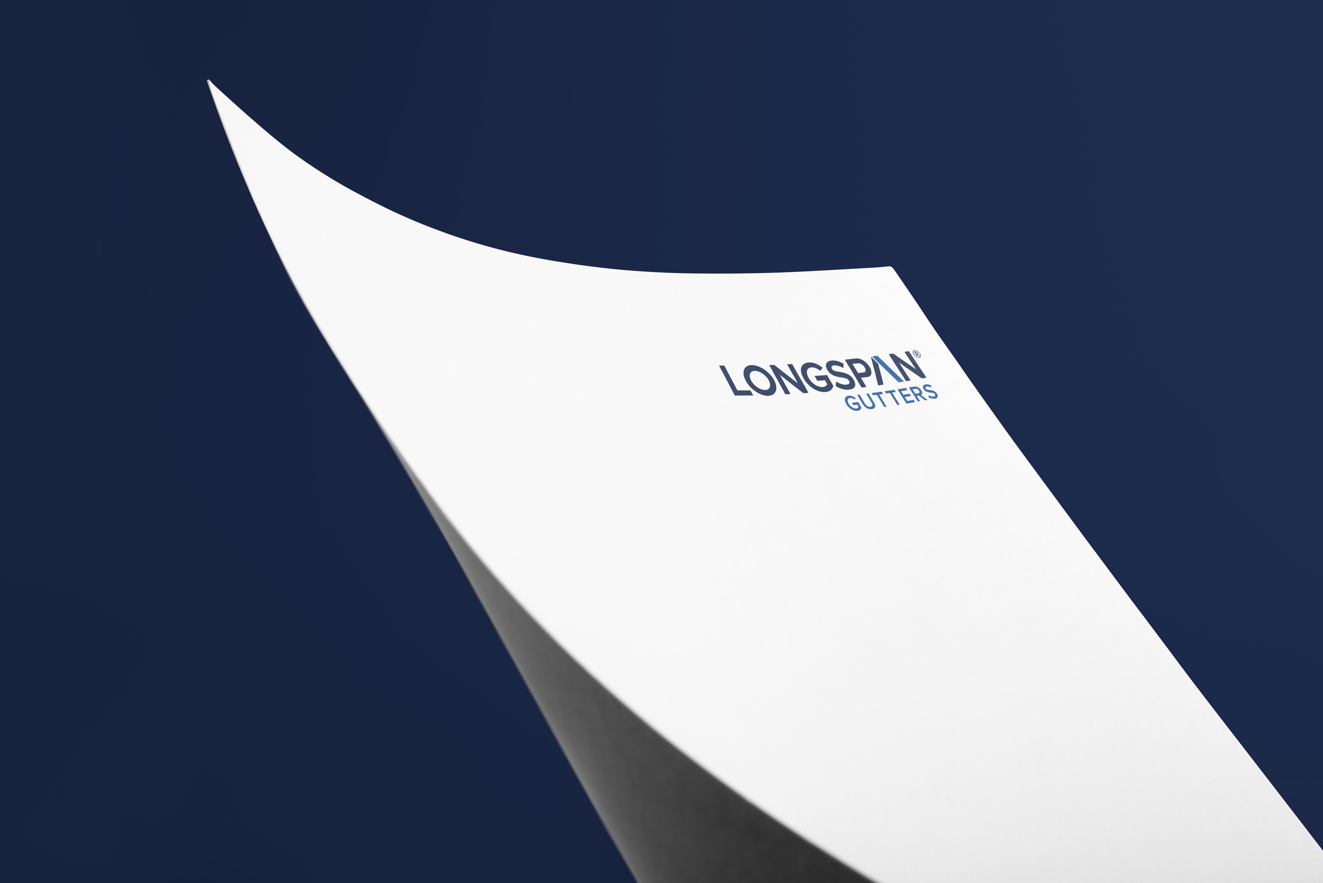 Creative Caterpillar client Longspan Gutters letterhead.