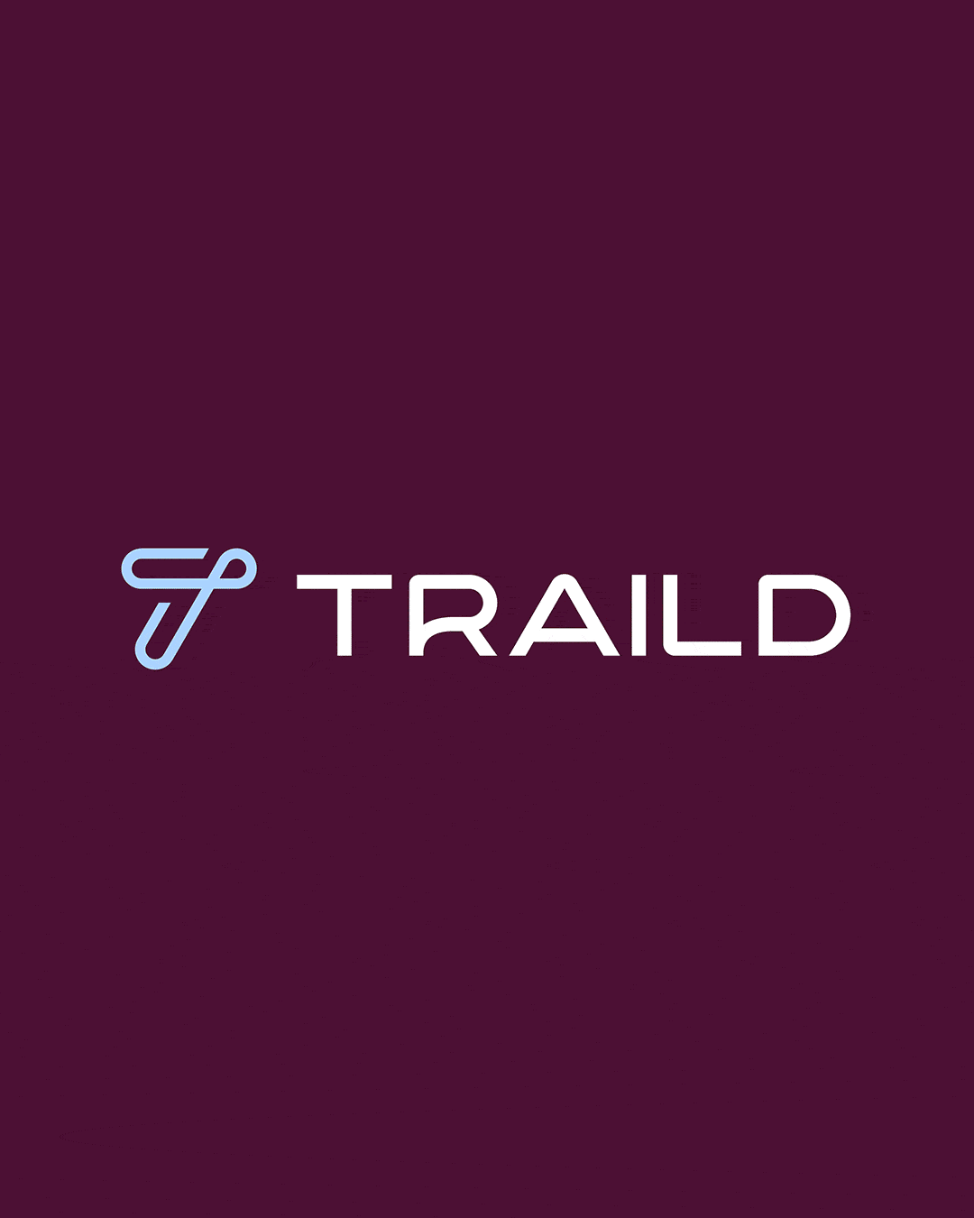 Brand identity design for Traild Software shown on various branded collateral.