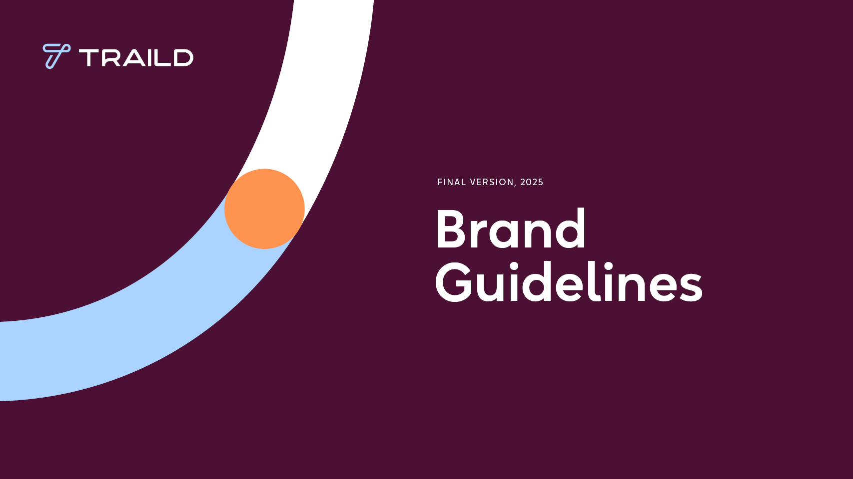 Creative Caterpillar client Traild Brand Manual cover page