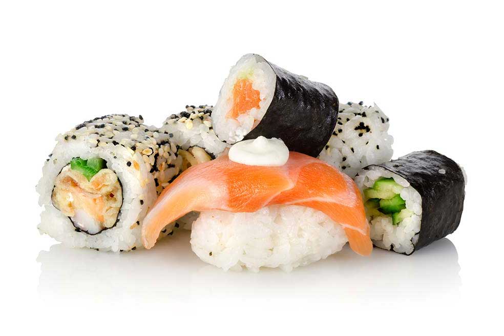 A pile of delicious sushi!