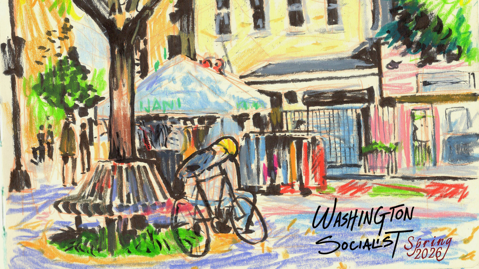 Illustration of Adams Morgan in Spring
