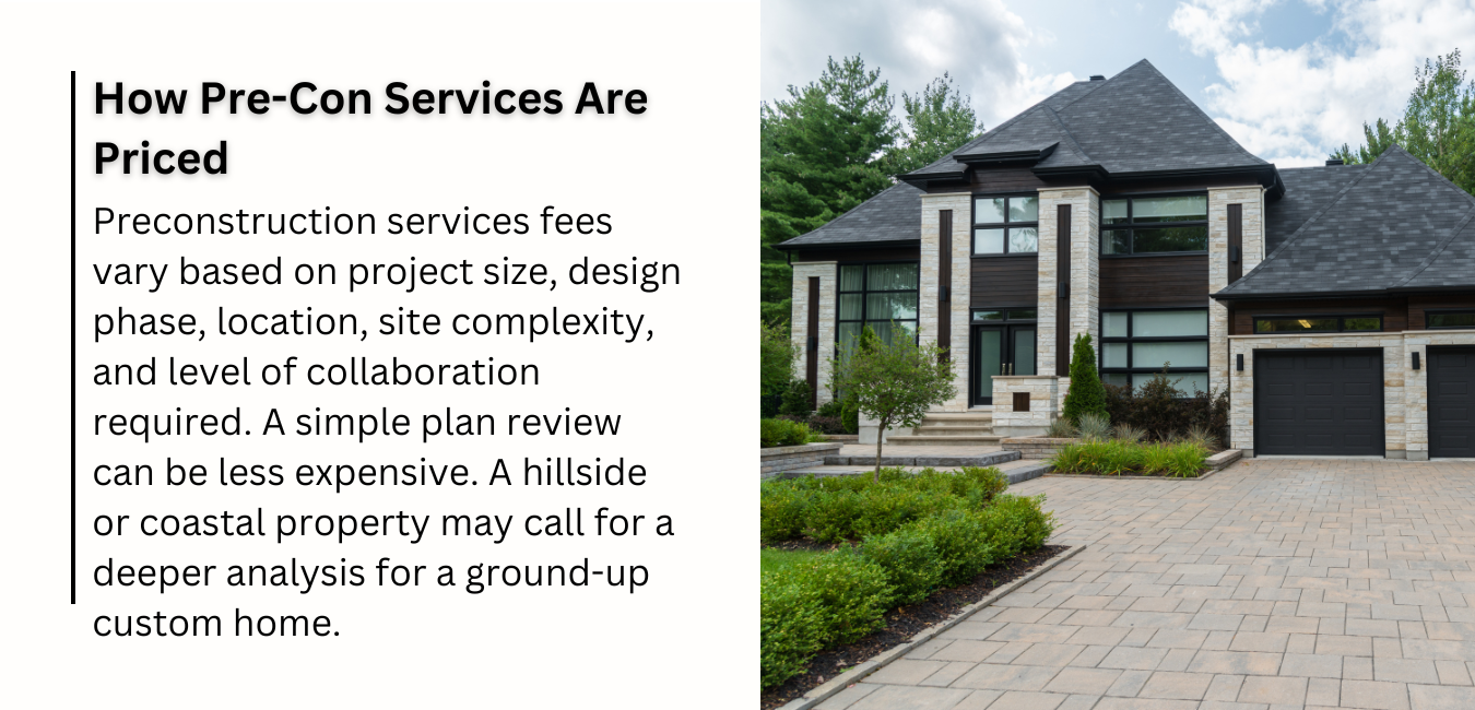How Pre-Con Services Are Priced