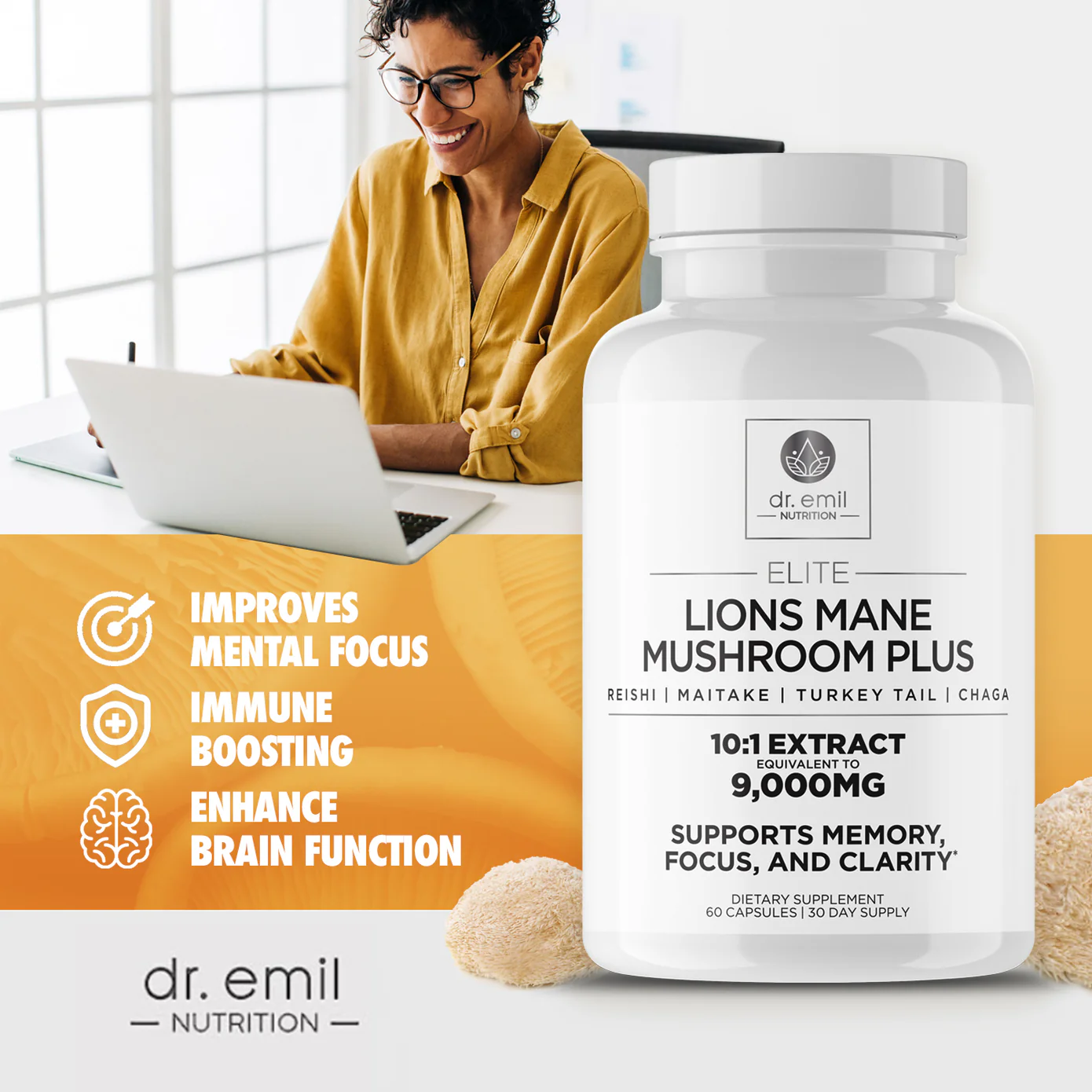 Lions Mane Mushroom nootropic anxiety supplement