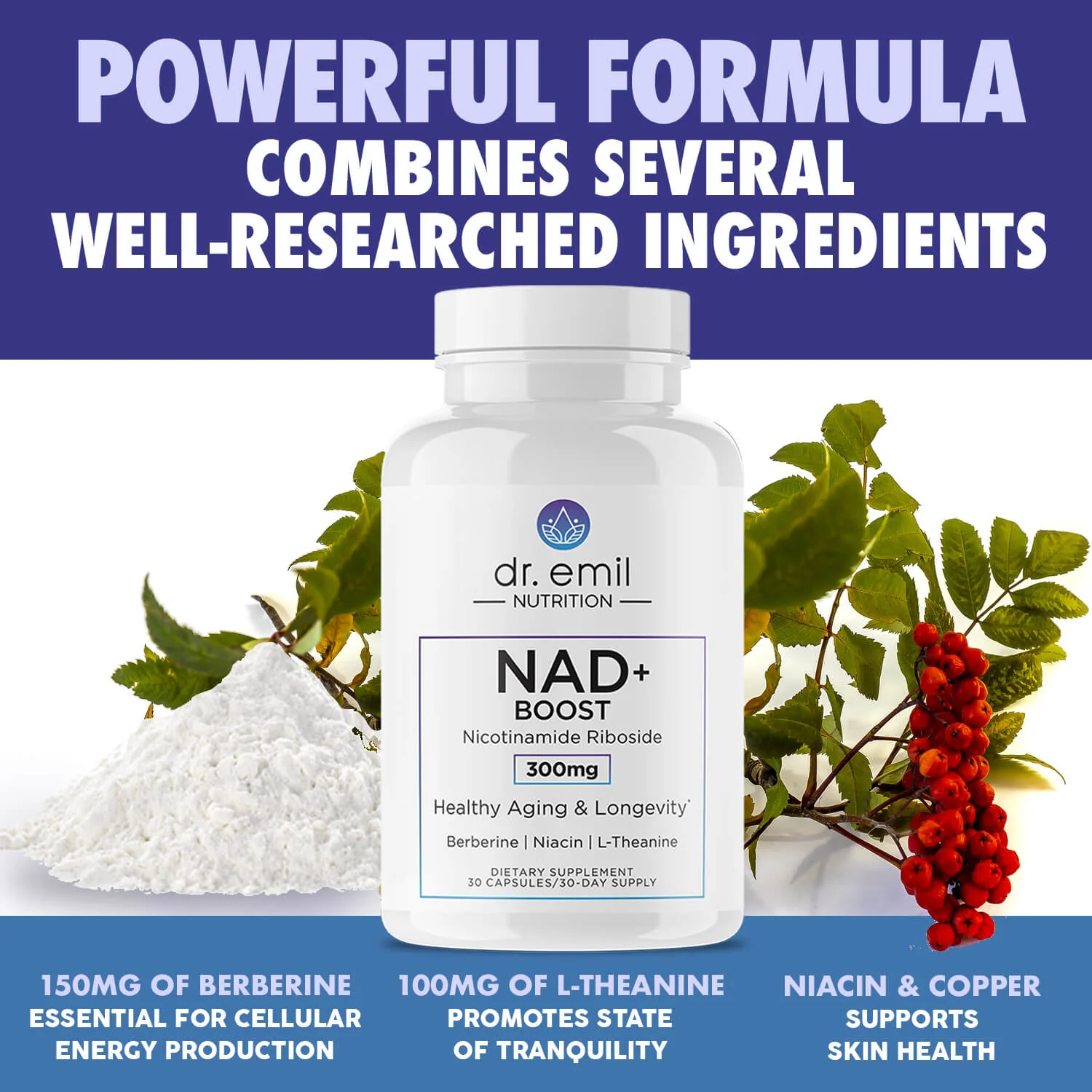 Dr. Emil NAD+ supplement formulation details