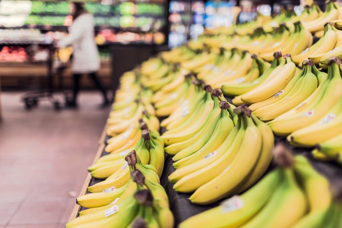 bananas at the supermarket, a natural source of 5HTP