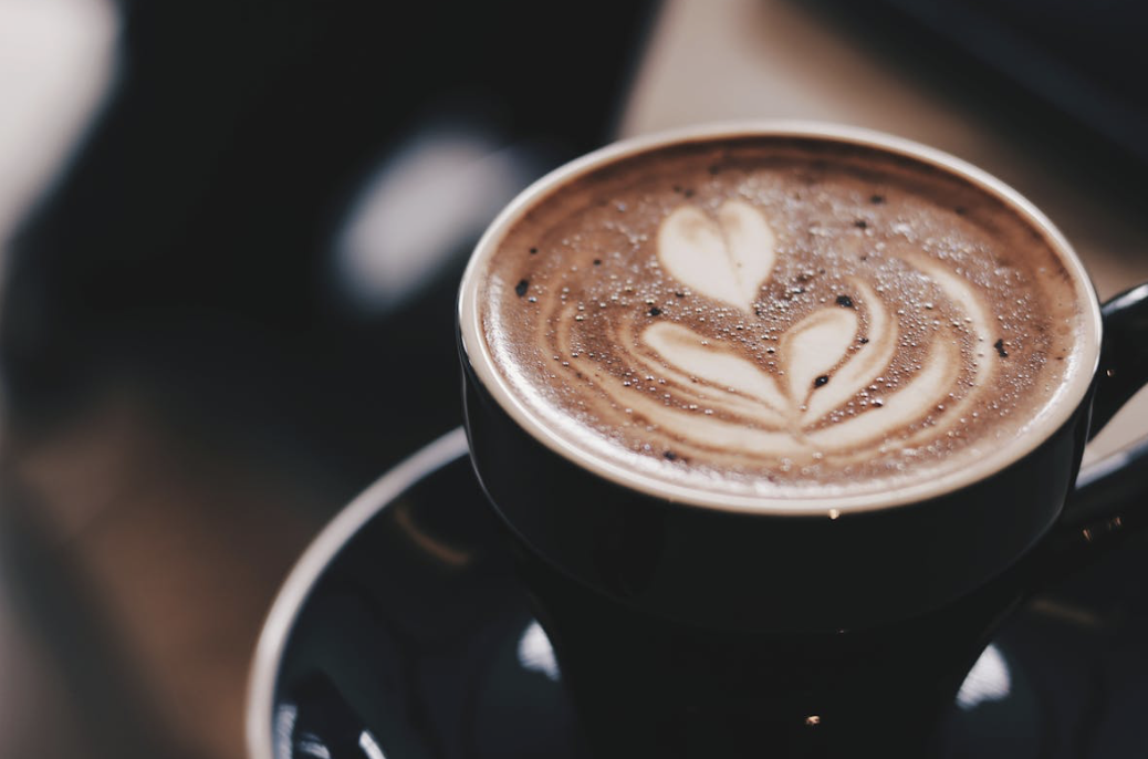 morning coffee sitting on a table