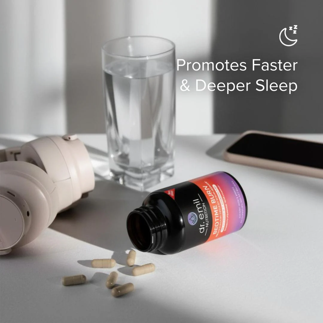 Dr. Emil Nutrition Bedtime Burn that promotes faster & deeper sleep