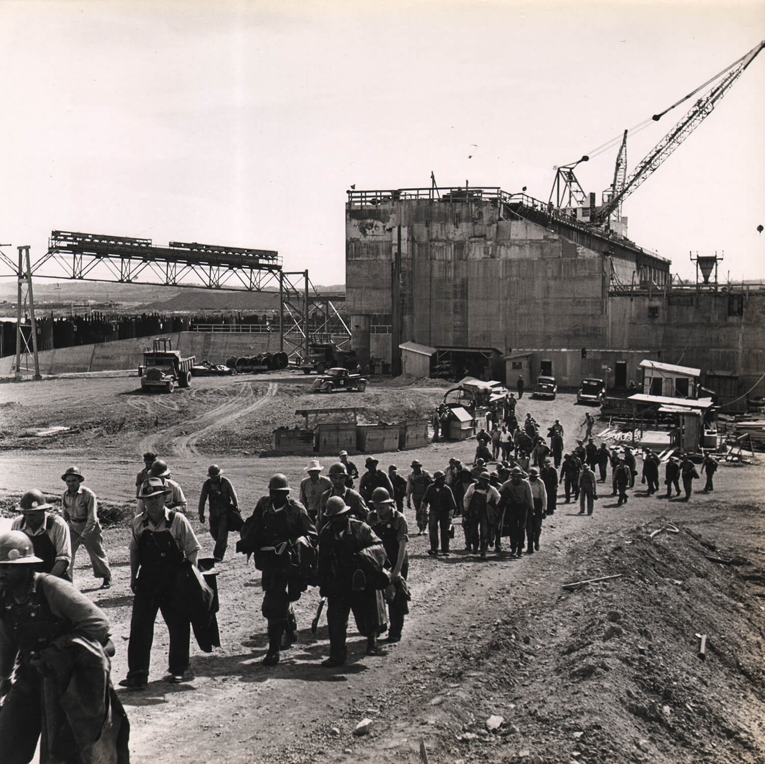 On Site of the Tennessee Valley Dam Project, 1930s