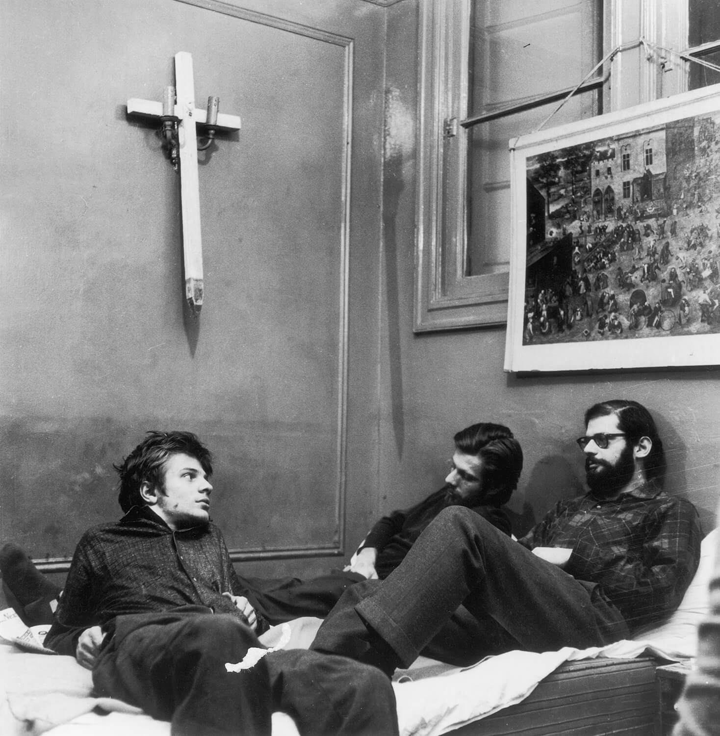 Allen Ginsberg, Peter Orlovsky, and Lafcadio Orlvosky, 1960
