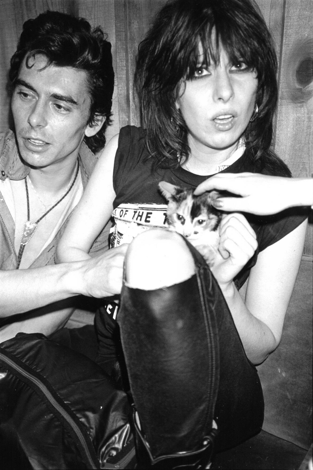 Chrissie Hynde (of The Pretenders) backstage at the Palladium, 1980