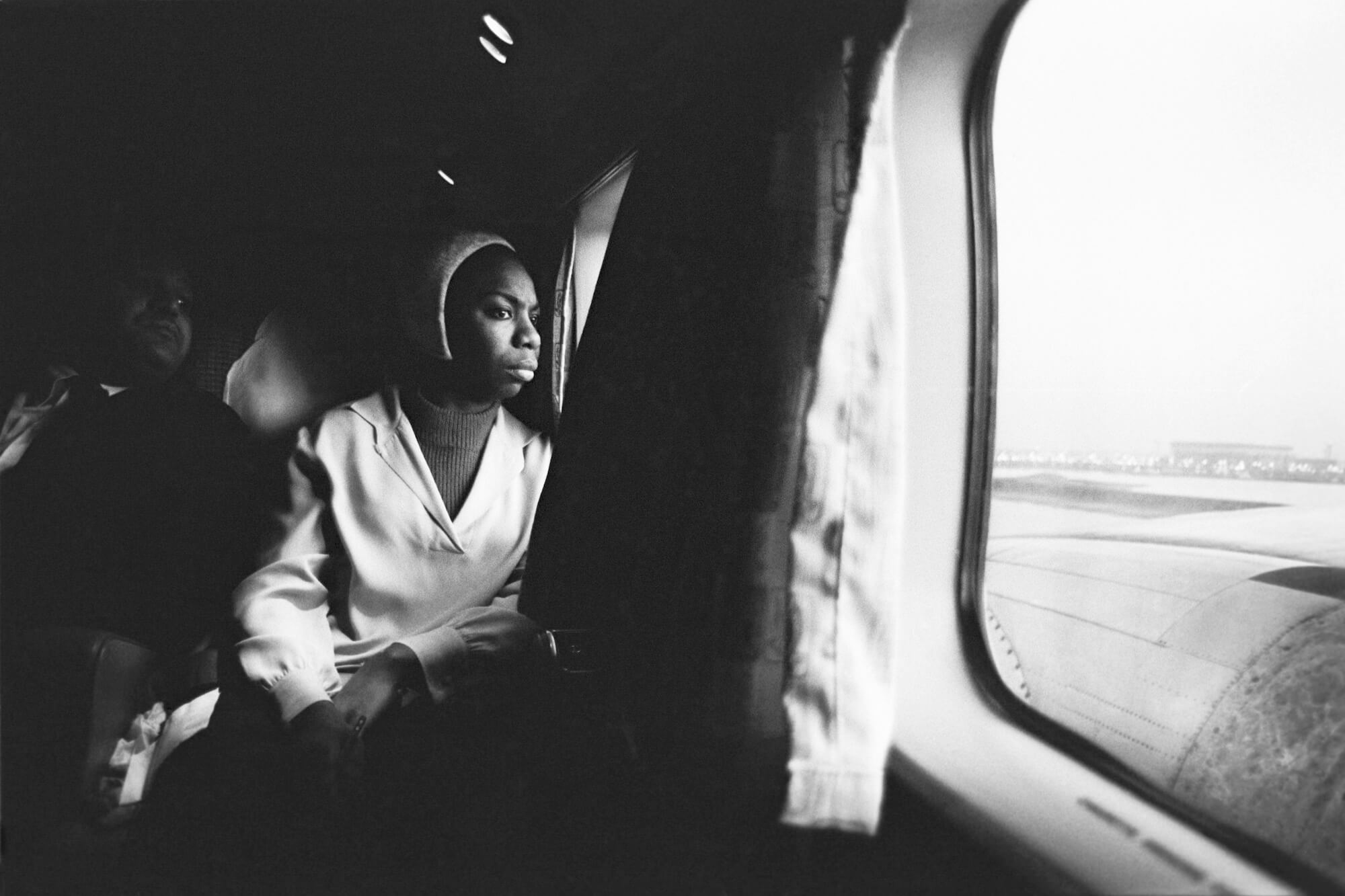 Nina Simone on a Short Flight to Buffalo, New York, 1964