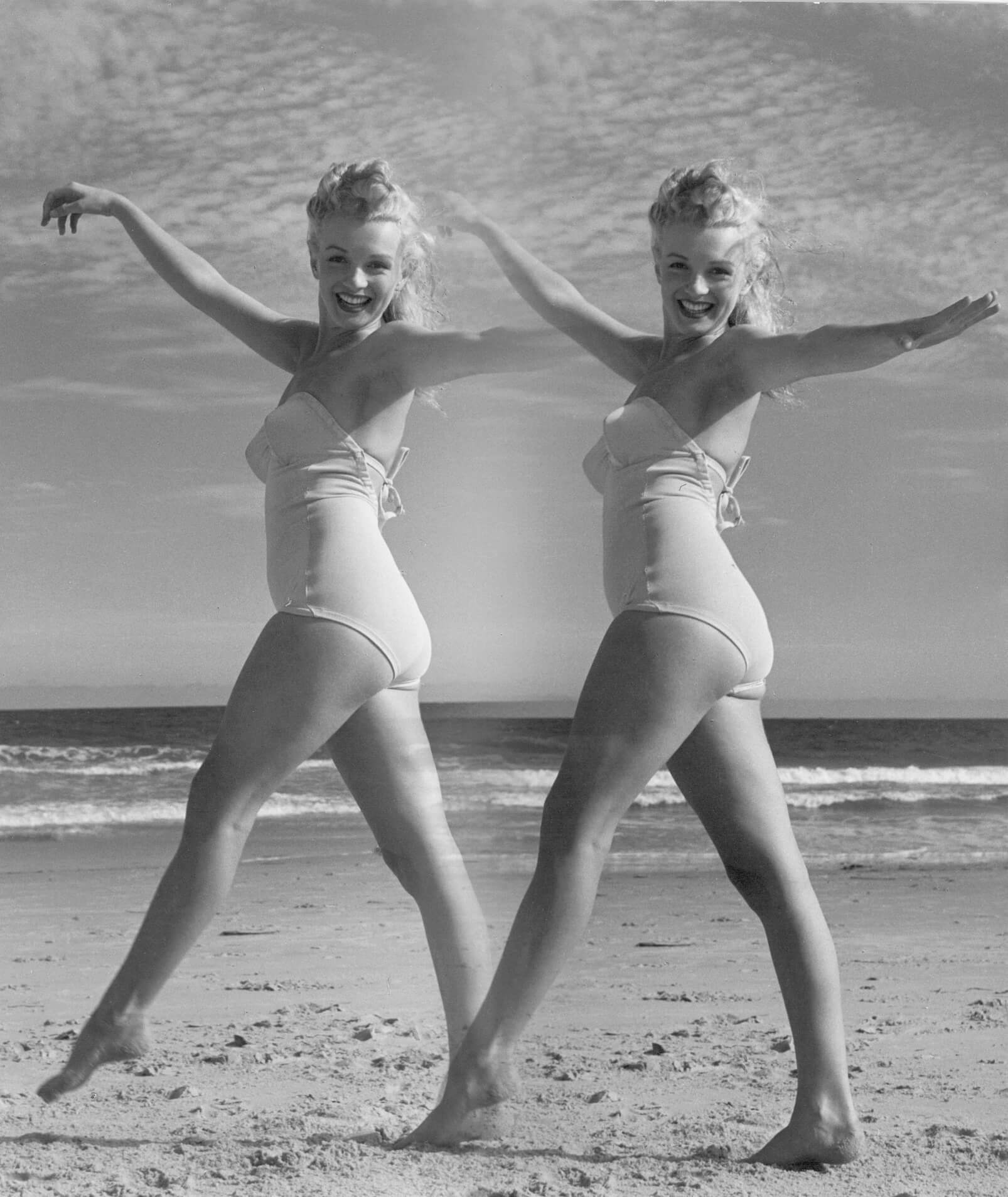 Marilyn Monroe on Tobay Beach (Double Marilyn Montage), Long Island, NY, 1949