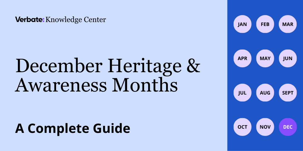 December Heritage and Awareness Months Verbate Hero Image