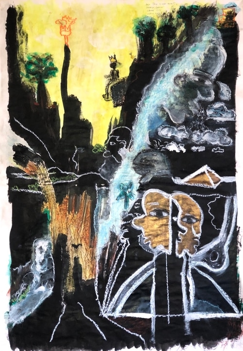 A painting by Richie Adomako