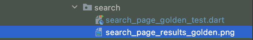 A directory showing the generated golden file search_page_results_golden.png