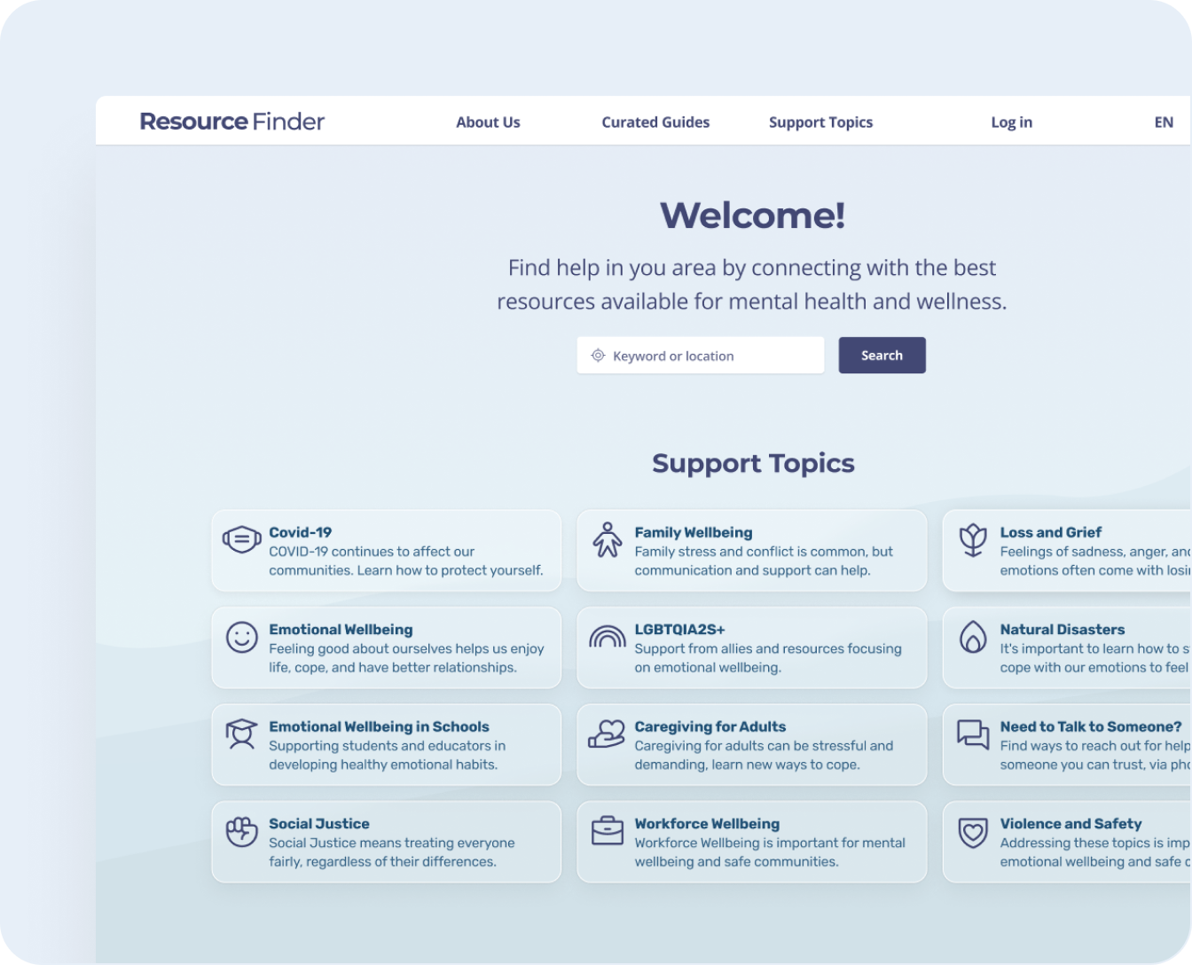 Screenshot from longitudinal care management app demo