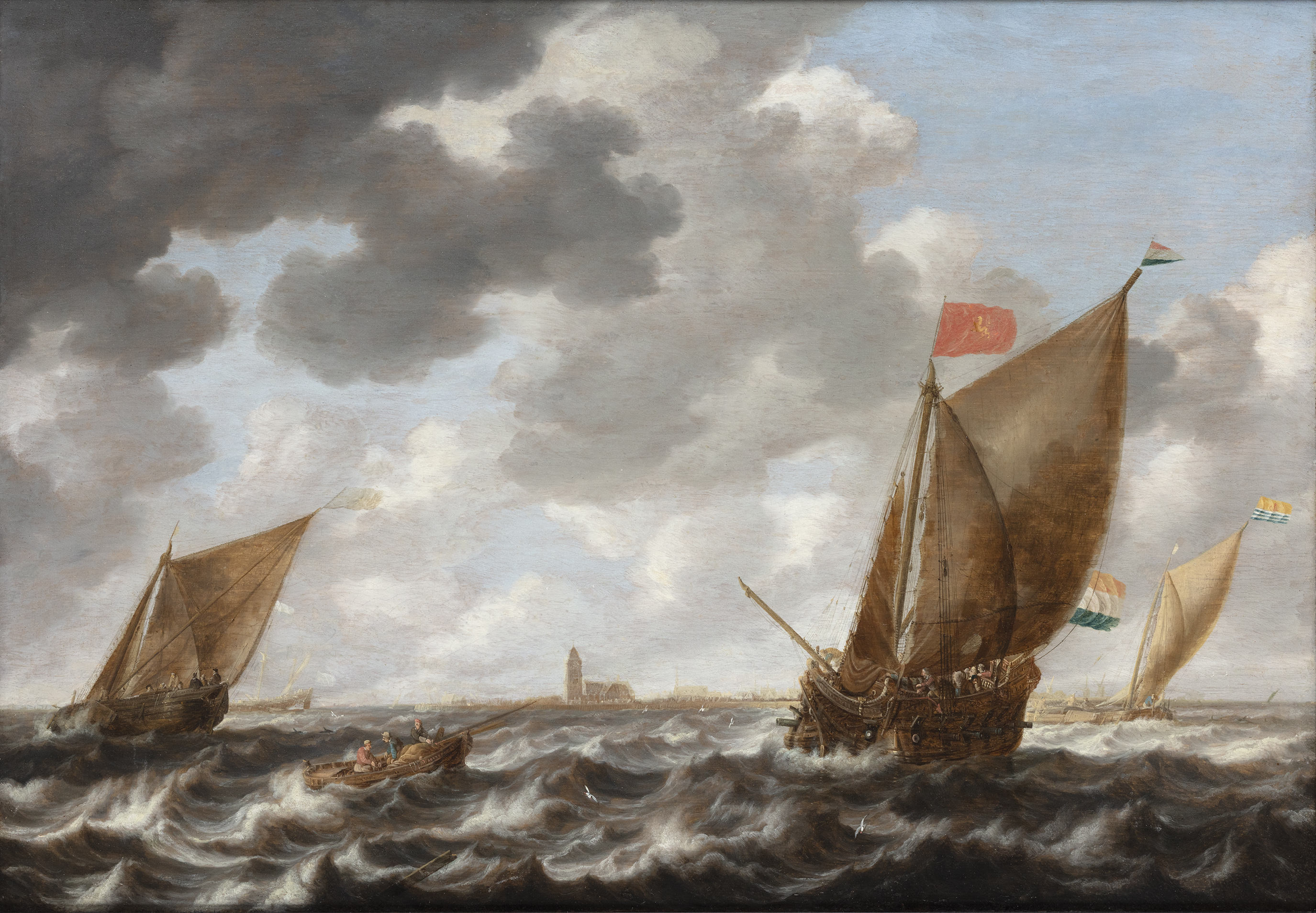 Ships in stormy weather