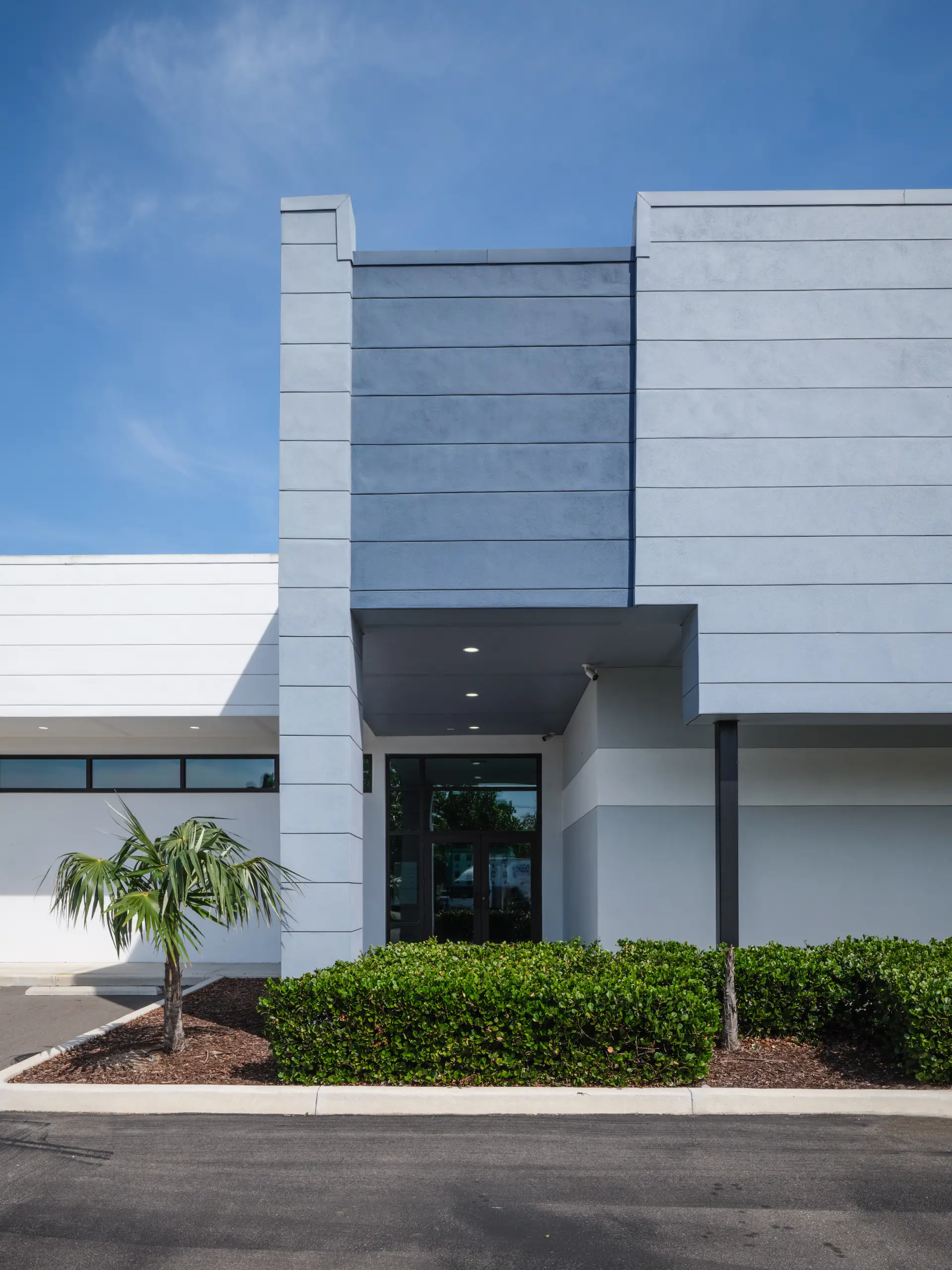 Commercial architecture design entrance detail view for Realtor Association of Sarasota and Manatee
