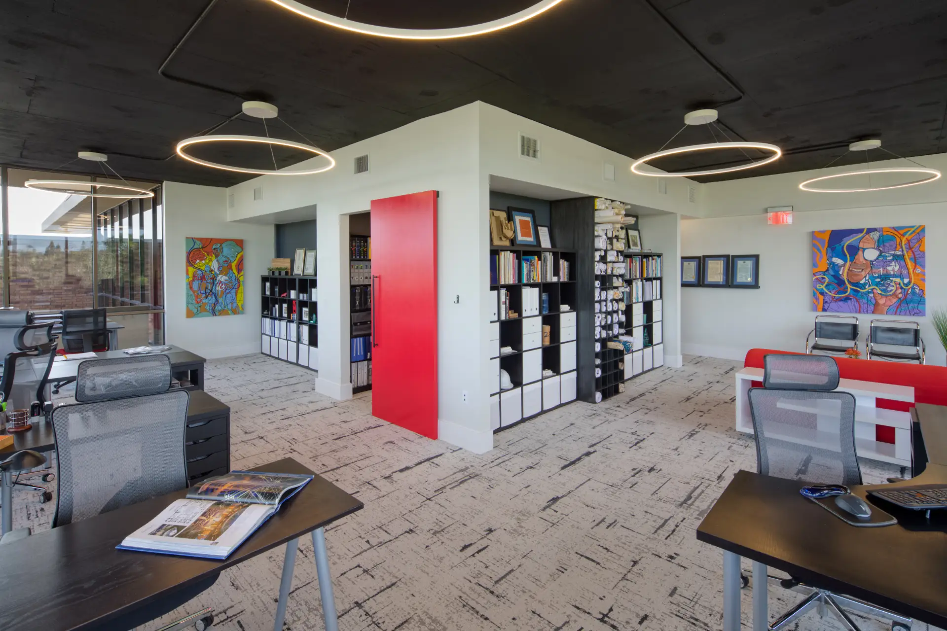commercial architecture design of Suarez office space working area