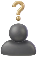 A person with a gold question mark above their head