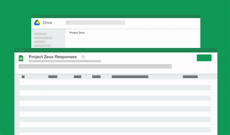 An animation showing documents being created every time a new line is created in a spreadsheet.